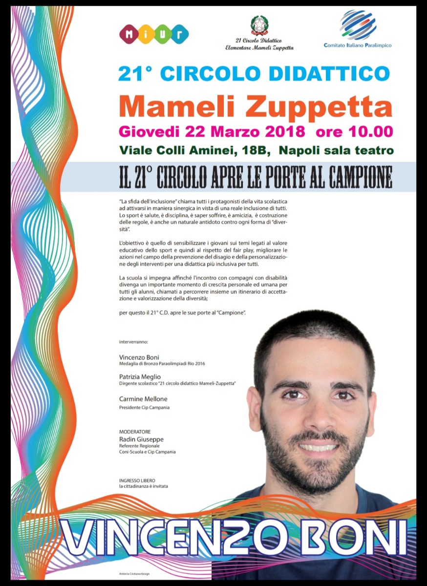 Organizzazione Manifestazione “ Il 21° Circolo APRE LE PORTE AL CAMPIONE” 22 marzo 2018