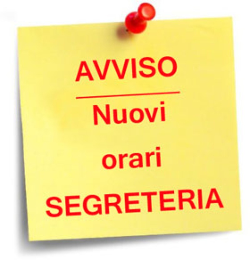 Comunicazione orari  Uffici di Segreteria